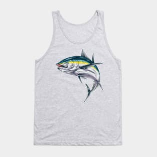 Yellow Blue Tuna Fish Tank Top